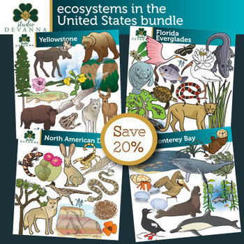 Preview of Ecosystems in the United States Clip Art Bundle