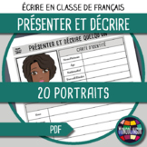 Writing in French/FFL/FSL: Décrire 20 portraits/Describe