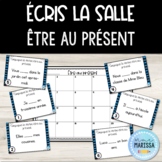 Écris la salle: Être au présent (French grammar task cards)