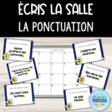 Écris la salle: La ponctuation (French grammar task cards)