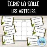 Écris la salle: Les articles (French grammar task cards)