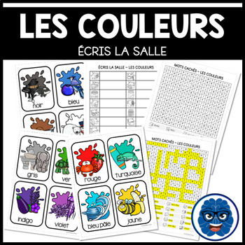 Preview of Écris la salle: Les couleurs // Write the room: Colours (French)