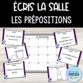 Écris la salle: Les prépositions (French grammar task cards)
