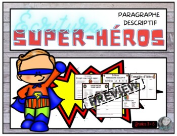 Preview of Ecriture descriptif - Super-héros