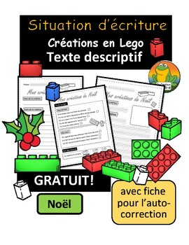 Preview of Écriture descriptive - Creation en Lego - Noel