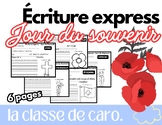 Écriture express  le Jour du Souvenir | French Remembrance