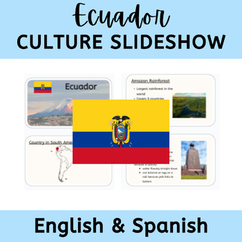 Preview of Ecuador Google Slides Cultural Presentation (English and Spanish)