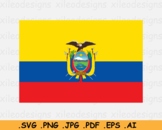 Ecuador National Flag Ecuadorian Printable Country Banner 