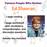 Ed Sheeran: Famous People Who Stutter {Fluency Reading} [D
