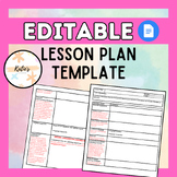 EdTPA Editable Lesson Plan Template