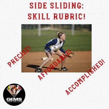 Preview of EdTPA Friendly PE Rubric - Side Sliding Skill Assessment Rubric!