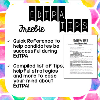 Preview of EdTPA Tips