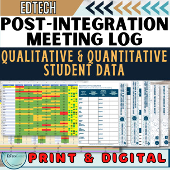 Preview of EdTech Post-Integration Meeting Log, Student Feedback Form & Excel Data Analysis