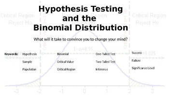 hypothesis testing on binomial distribution