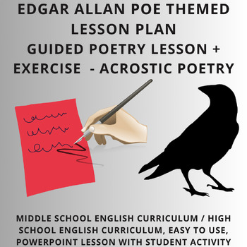 Preview of (Grades 7-College) Edgar Allan Poe Lesson Plan - ELA Curriculum (Poetry) Sub Ok
