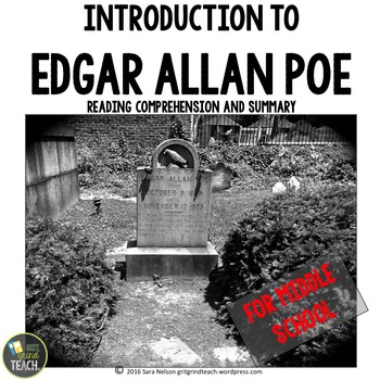 Preview of Edgar Allan Poe Biography Stations Reading Comprehension and Objective Summary