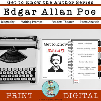 Preview of Edgar Allan Poe Biography & The Raven Analysis  PDF DIGITAL EDITABLE