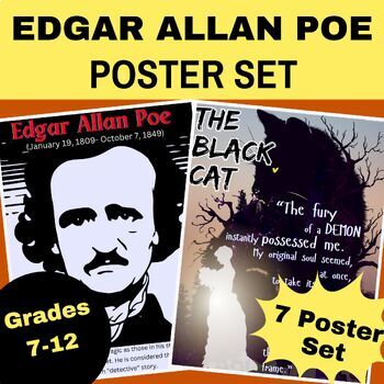 Preview of Edgar Allan Poe Bulletin Board Poster Set
