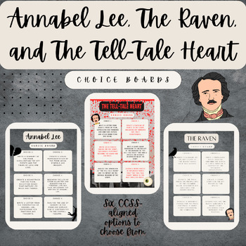 Preview of Edgar Allan Poe Choice Board BUNDLE