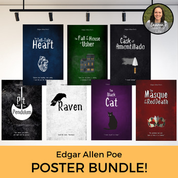 Preview of Edgar Allan Poe Classroom Library Decoration POSTER BUNDLE