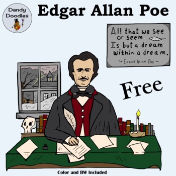 Preview of Edgar Allan Poe Clip Art FREEBIE
