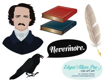 Preview of Edgar Allan Poe Clip Art Set