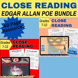 Edgar Allan Poe  Close Reading Bundle grades 7-12