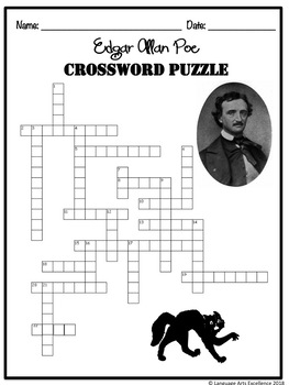 Edgar Allan Poe Crossword Puzzle By Language Arts Excellence Tpt