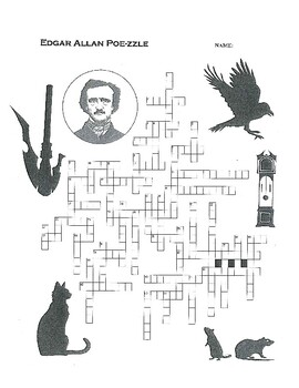 Edgar Allan Poe Crossword Puzzle by Ultimate Units TPT