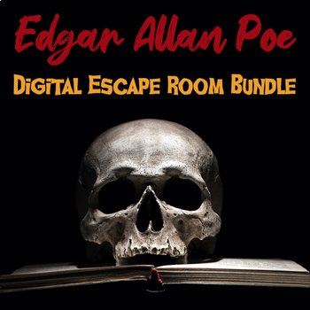 Preview of Edgar Allan Poe Digital Escape Room Bundle — 5 Digital Escape Rooms