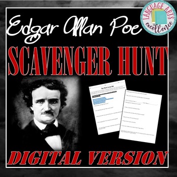 Preview of Edgar Allan Poe Digital Scavenger Hunt for Distance Learning