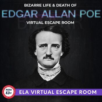 Preview of Edgar Allan Poe Escape Room, ELA Middle and High School Escape 360°
