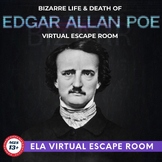 Edgar Allan Poe Escape Room, ELA Middle and High School Es