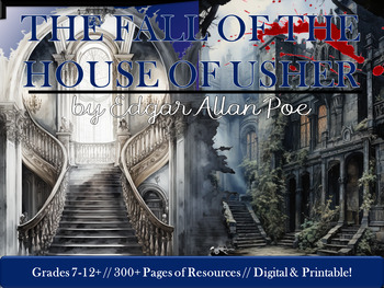 Preview of Edgar Allan Poe Fall of the House of Usher Short Story Quick Resources
