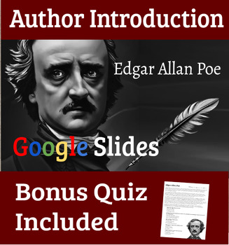 Preview of Edgar Allan Poe Google Slides Show Introduction + The Raven Blackout Poetry