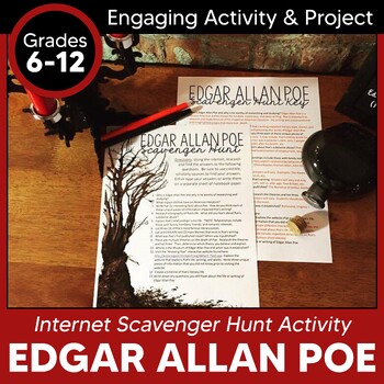 Preview of Edgar Allan Poe Internet Scavenger Hunt