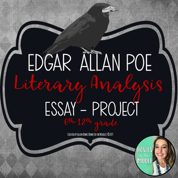 Preview of Edgar Allan Poe - Literary Analysis - TDA - Writing Assignment - Essay -