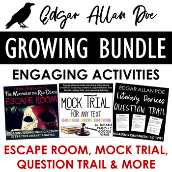 Preview of Edgar Allan Poe Resource Bundle: Engaging Activities