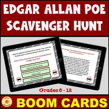 Preview of Edgar Allan Poe Scavenger Hunt BOOM Cards