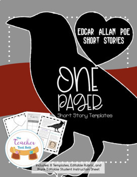 Preview of Edgar Allan Poe Short Stories One Pager Templates