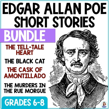 Preview of Edgar Allan Poe Short Stories - Short Stories Units - Reading Task Cards