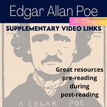 Preview of Edgar Allan Poe Supplementary Video Links guide The Cask of Amontillado Raven