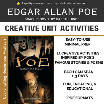 Preview of Edgar Allan Poe Unit Activities & Projects / Fun & Engaging for MS & HS ELA