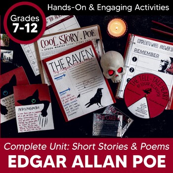 Preview of Edgar Allan Poe Unit Complete Unit with Activities & Projects (DIGITAL Included)
