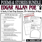 Edgar Allan Poe Unit Lesson BUNDLE Short Stories Comprehen