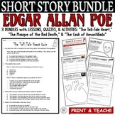 Edgar Allan Poe Unit Lesson BUNDLE Short Stories Middle an