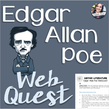 Preview of Edgar Allan Poe WebQuest (PDF & Digital)