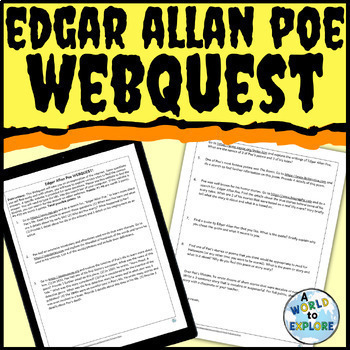 Preview of Edgar Allan Poe an ELA Research Activity WebQuest a Halloween Activity