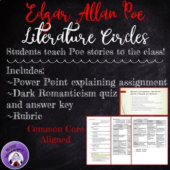 Preview of Edgar Allan Poe and Gothic Romanticism Literature Circles