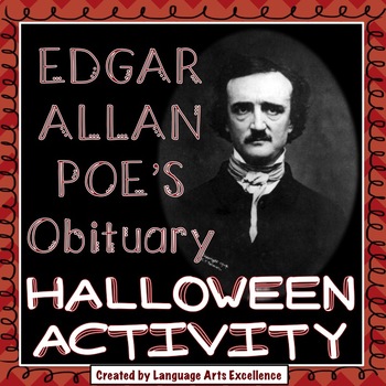 Preview of Edgar Allan Poe's Obituary - Halloween Lesson Plan